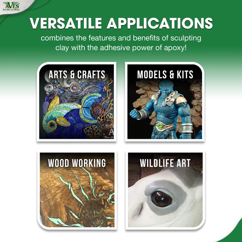 Aves Apoxie Sculpt Super White - 2 Part Modeling Compound (A & B) - 1 Pound, Apoxie Sculpt for Sculpting, Modeling, Filling, Repairing, Easy to Use Self Hardening Modeling Compound - Image 4